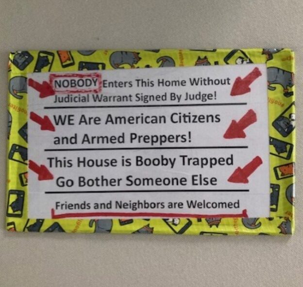 warning sign for ICE